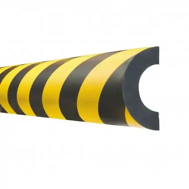 Pipe Protection Safety Foam Guard, Type R1, Black / Yellow, Self
