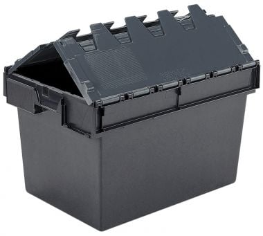 Eco Attached Lid Container - (600 x 400 x 365mm)