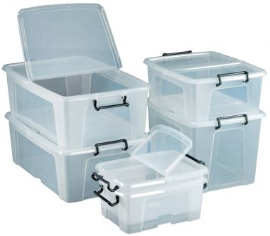 Clear Storage Containers - 24 Litre (10 pack)