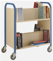 Book Trolley - 2 Tier Double Sided 