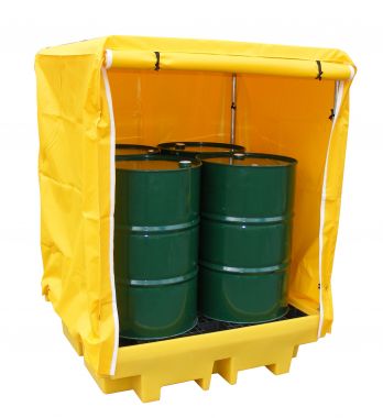 Bunded Pallet - Four Drum (Covered)