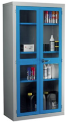 Double Door Industrial Clear Front Cabinet - Large