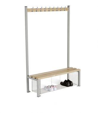 Changing Room Bench Seating - Single Sided with Shoe Trays - 1500 mm - CRSI12T