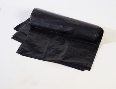 Black Light Weight Disposal Bag and Tie Pack of 10