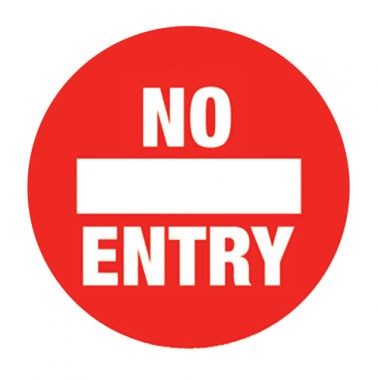 No Entry Floor Graphic Marker