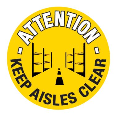 Keep Aisles Clear Floor Graphic Marker