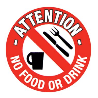 No Food Or Drink Floor Graphic Marker