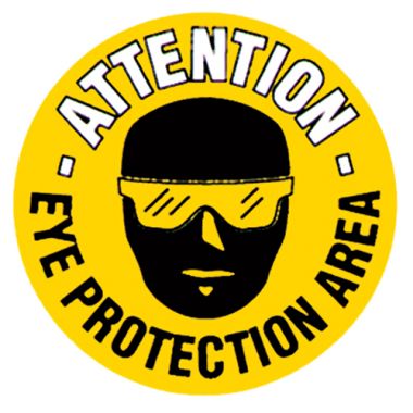 Eye Protection Area Floor Graphic Marker