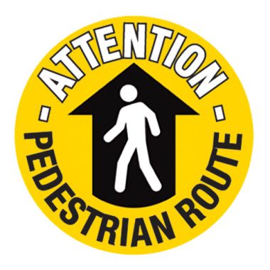 Pedestrian Route Floor Graphic Marker