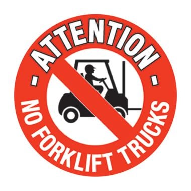No Forklift Trucks Floor Graphic Marker