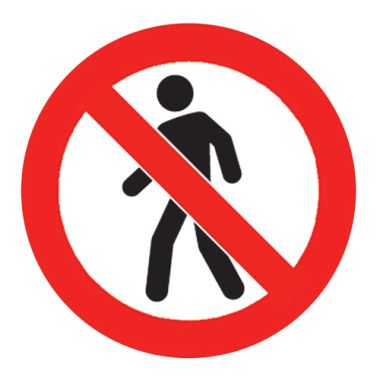 No Pedestrians Floor Graphic Marker