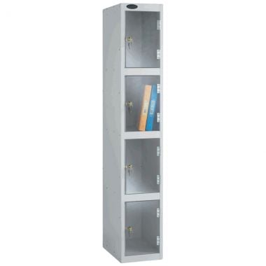 Clear Door Lockers - 4 Compartments