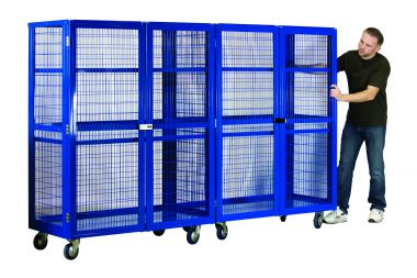 Boxwell Mobile Cage Trolley With Doors – Plywood Shelving