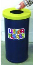 70 Litre Popular Litter Bin - Litter Please Logo