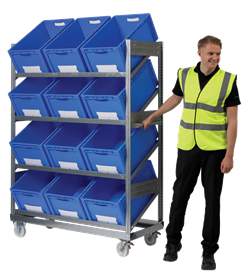Inclined Container Trolley - Single Sided