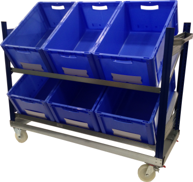 Inclined Container Trolley - Single Sided (Small)