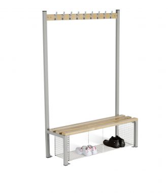 Changing Room Bench Seating - Single Sided with Shoe Trays - 1200 mm - CRSI9T