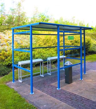Traditional Smoking Perspex Shelter - 7 Person
