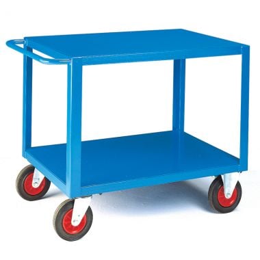 Two Tier Heavy Duty Table Trolley - Steel Top (Small)