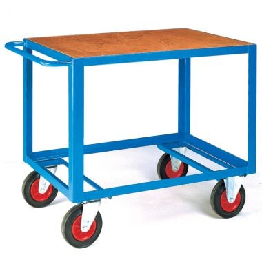 Heavy Duty Table Trolley - Timber Top (Large) - TT240T