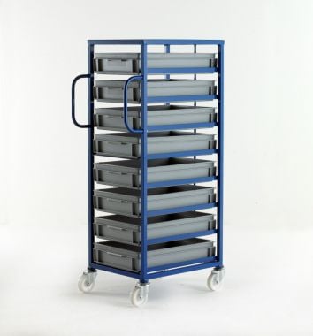 Mobile Tray Rack – 8 Shallow Trays